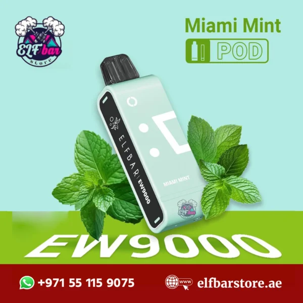 Elf Bar EW9000 Replacement Pods Prefilled 9000 Puffs Miami Mint