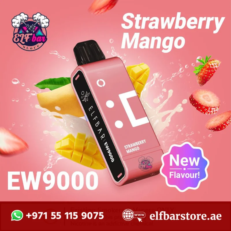 Elf Bar EW9000 Replacement Pods Prefilled 9000 Puffs Strawberry Mango