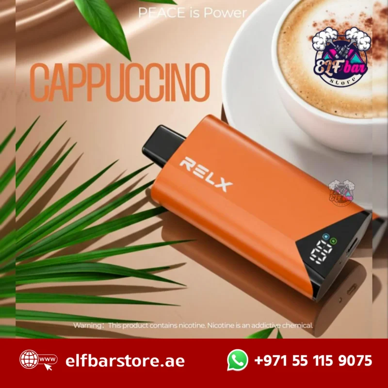 Relx Peace 25000 Puffs Disposable Vape 20MG in Dubai UAE CAPPUCCINO