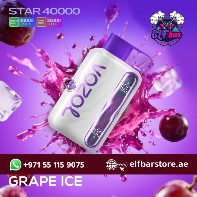 VOZOL STAR 40000 PUFFS Disposable Vape GRAPE ICE