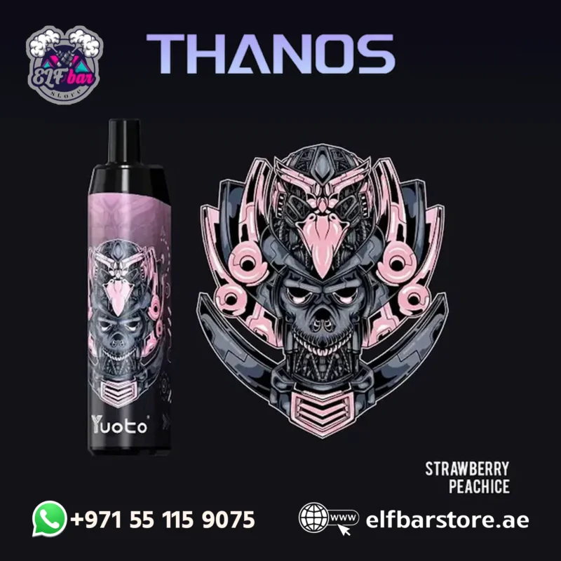 Yuoto Thanos 5000 Puffs Disposable Vape In UAE STRAWBERRY PEACH ICE