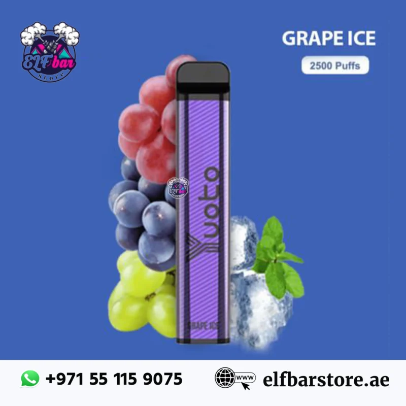 Yuoto XXL Disposable Vape 2500 Puffs In UAE Grape ice