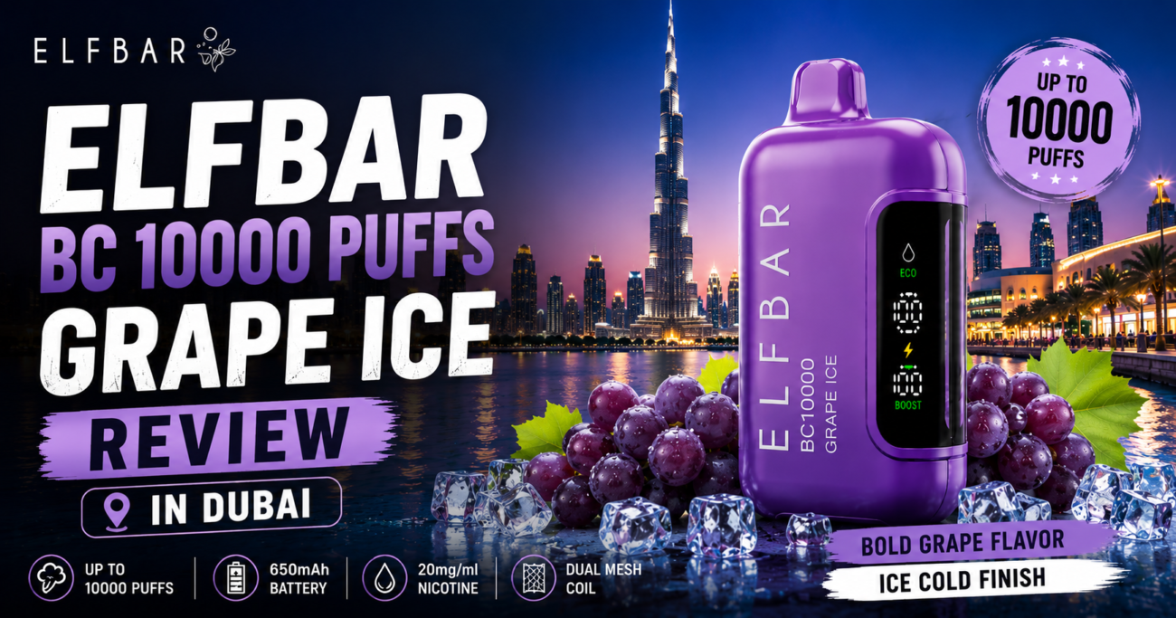 Elfbar BC 10000 Puffs Grape Ice Review in Dubai