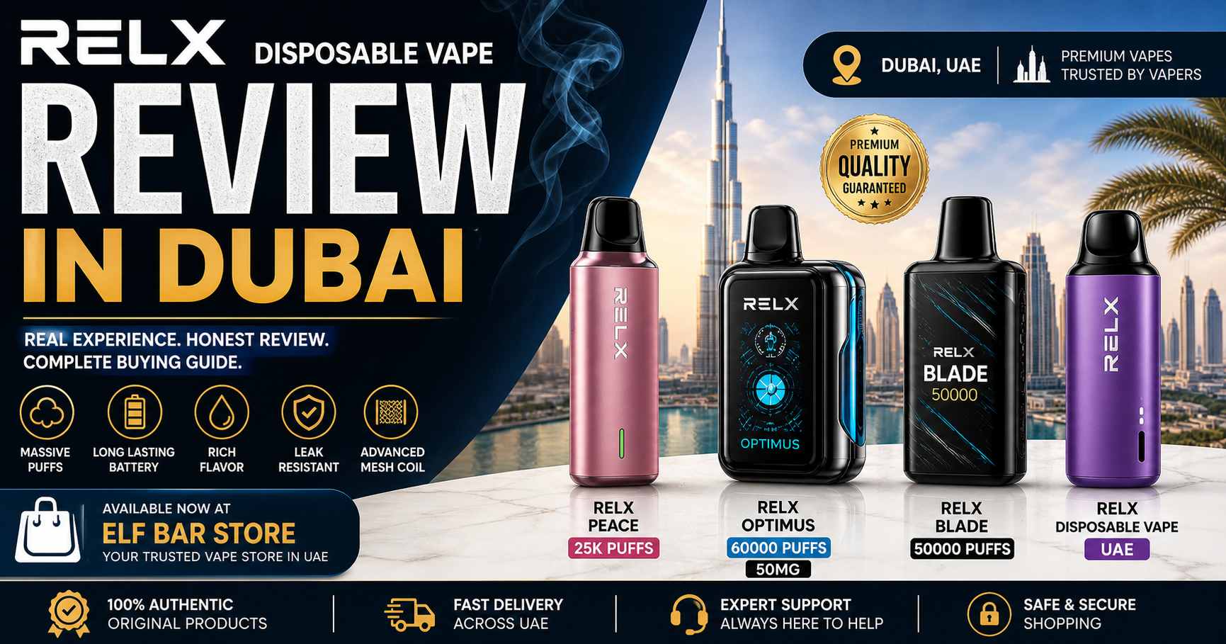 Relx Disposable Vape Review in Dubai