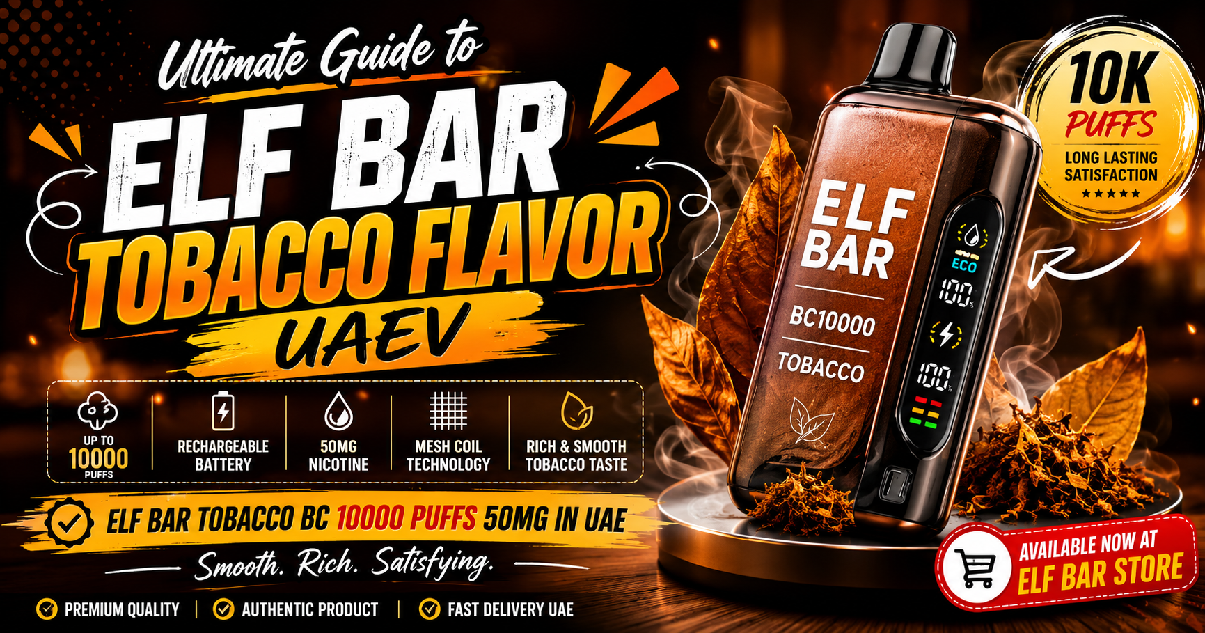 elf bar tobacco flavor UAE