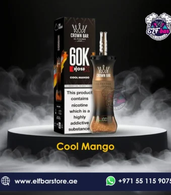 Al Fakher Crown Bar E Hose X 60K Puffs Cool Mango in Dubai UAE
