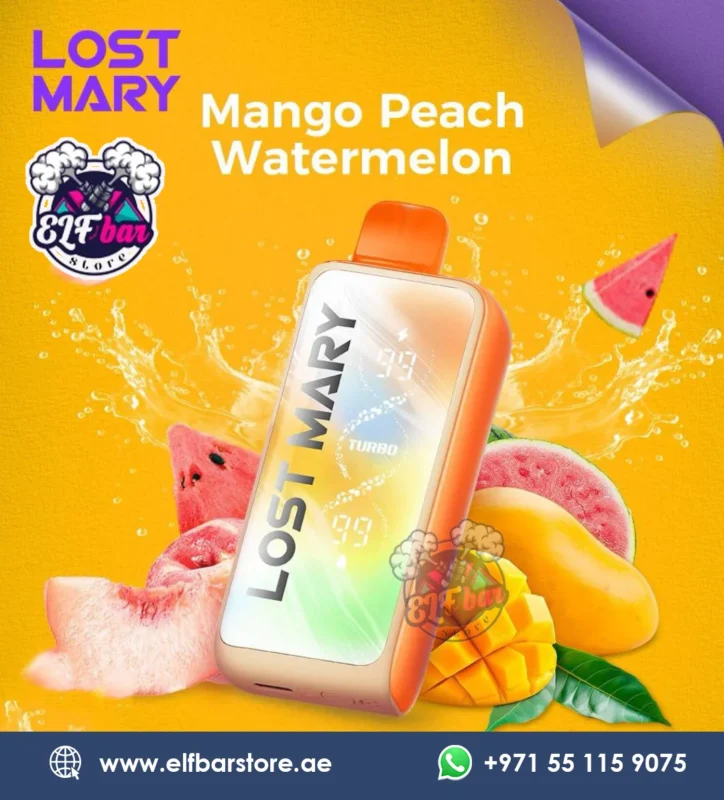 Lost Mary Turbo MT35000 Puffs 20mg Nicotine Mango Peach Watermelon In Dubai, UAE