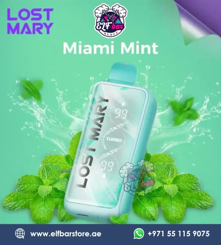 Lost Mary Turbo MT35000 Puffs 20mg Nicotine Miami Mint In Dubai, UAE