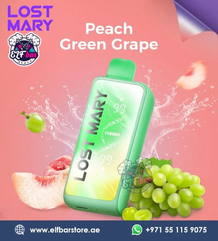 Lost Mary Turbo MT35000 Puffs 20mg Nicotine Peach Green Grape In Dubai, UAE