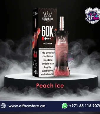 Al Fakher Crown Bar E Hose X 60K Puffs Peach Ice in Dubai