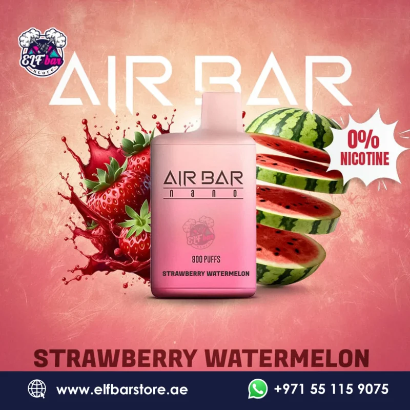 Air Bar Nano 800 Puffs Zero Nicotine Strawberry Watermelon Disposable Vape in Dubai UAE