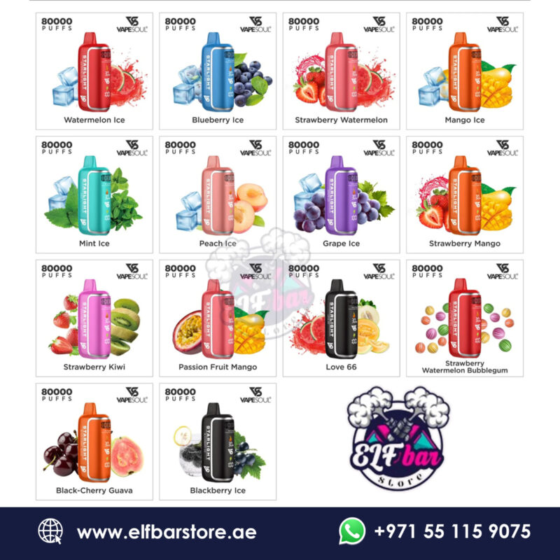 VapeSoul Starlight 80000 Puffs Disposable Vape in Dubai UAE