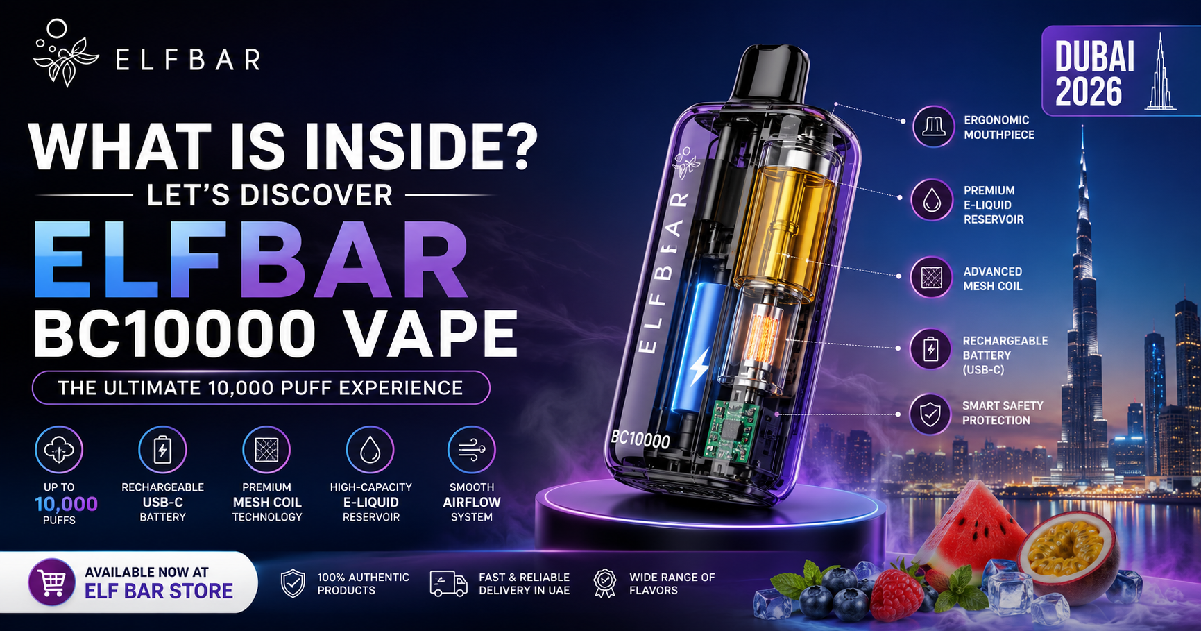What is Inside? Let's Discover ELFBAR BC10000 Vape in Dubai 2026