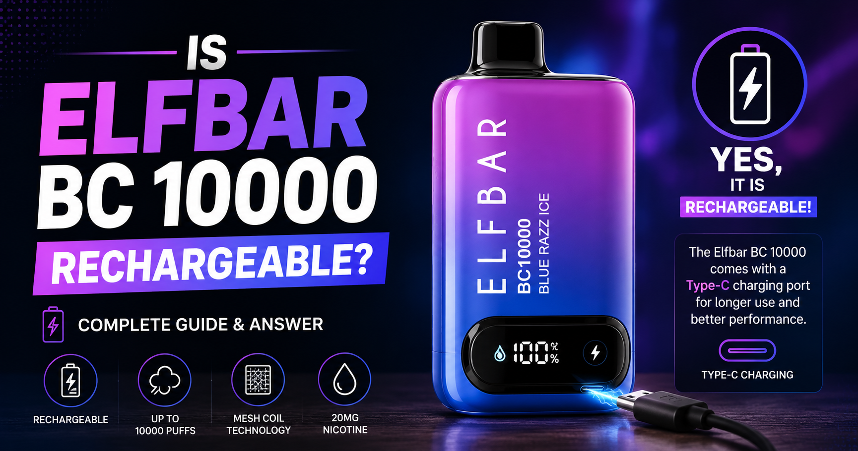 Is Elfbar BC 10000 Rechargeable? Everything UAE Vapers Need to Know