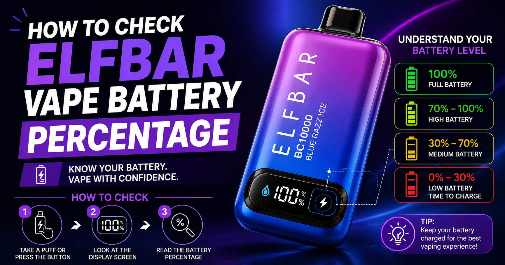How to Check Elfbar Vape Battery Percentage