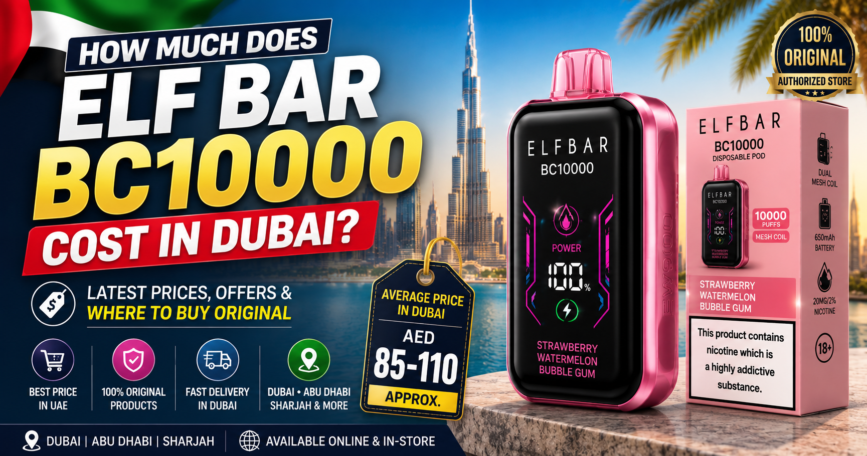 how much does elf bar bc10000 cost in dubai