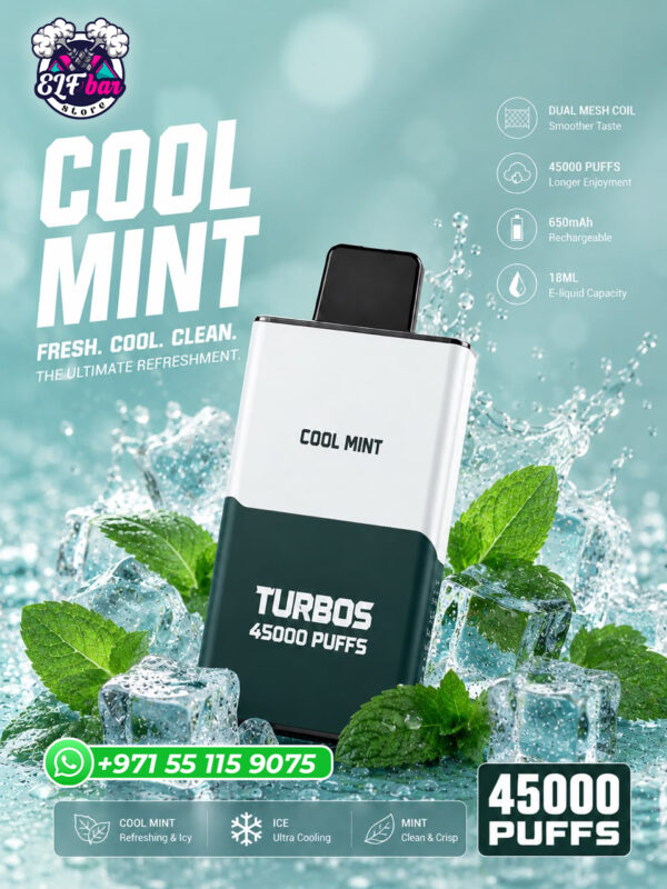 Bounce X Turbo 45000 Puffs Cool Mint Disposable Vape in Dubai