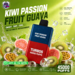 Bounce X Turbo 45000 Puffs KIWI Passion Fruit Guava Disposable Vape in Dubai