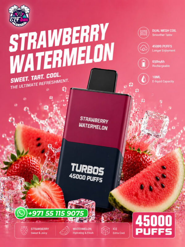 Bounce X Turbo 45000 Puffs Strawberry Watermelon Disposable Vape in Dubai