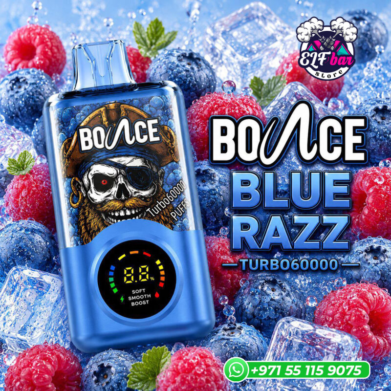 Bounce Turbo 60K 20Mg Disposable Vape Blue Razz in Dubai UAE