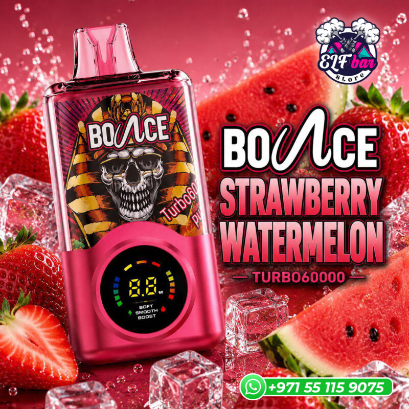Bounce Turbo 60K 20Mg Disposable Vape Strawberry Watermelon in Dubai UAE