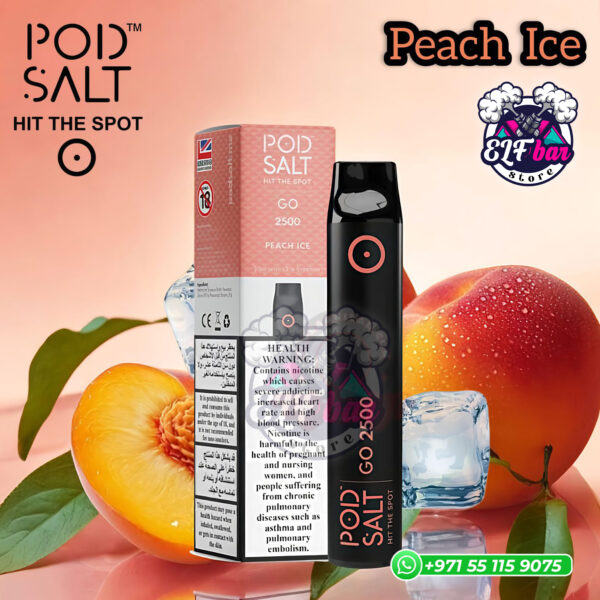 Pod Salt Go Peach Ice 2500 Puffs in Ajman UAE