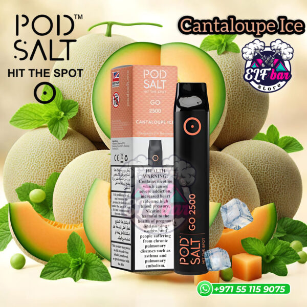 Pod Salt Go Cantaloupe Ice 2500 Puffs in Fujairah UAE