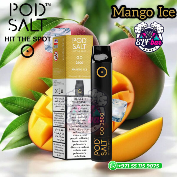 Pod Salt Go Mango Ice 2500 Puffs in Umm Al Quwain UAE