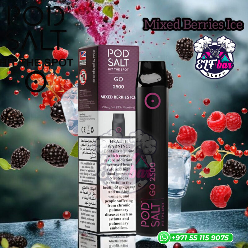 Pod Salt Go Mango Ice 2500 Puffs in Mixed Berries Ice Abu Dhabi UAE