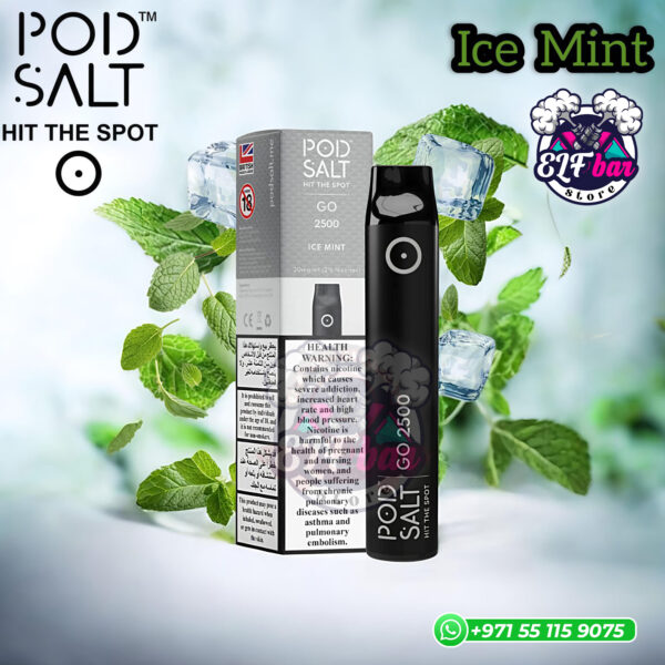 Pod Salt Go Ice Mint 2500 Puffs in Abu Dhabi UAE