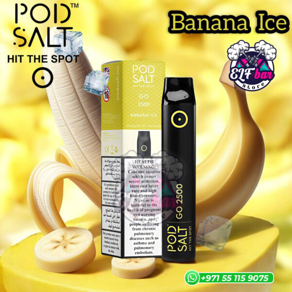 Buy Pod Salt Go Banana Ice 2500 Puffs in Al Ain UAE