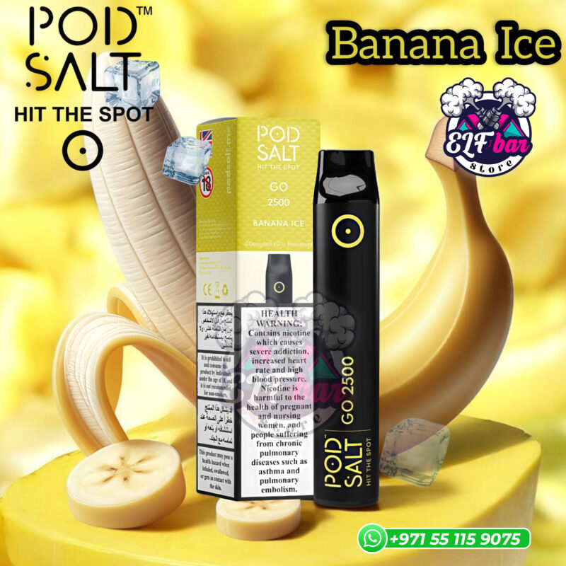 Buy Pod Salt Go Banana Ice 2500 Puffs in Al Ain UAE