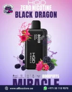 HQD Miracle 8000 Puffs BLACK DRAGON Zero Nicotine Vape in Dubai