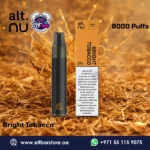 Alt Nu 8000 Puffs BRIGHT TOBACCO Disposable Vape 20mg in Dubai UAE