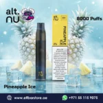 Alt Nu 8000 Puffs PINEAPPLE ICE Disposable Vape 20mg in Dubai UAE