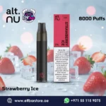 Alt Nu 8000 Puffs STRAWBERRY ICE Disposable Vape 20mg in Dubai UAE