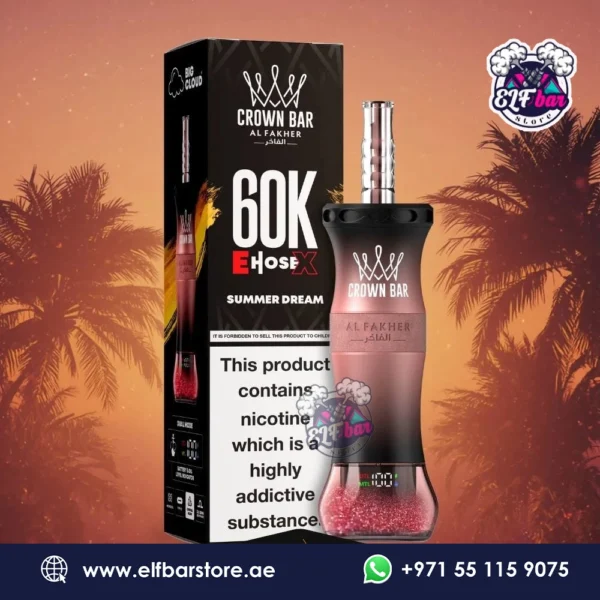 Al Fakher Crown Bar 60k Puffs E Hose X Summer Dream in Abu Dhabi UAE
