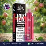 Al Fakher Crown Bar 12K Crystal V2 TWO APPLE Disposable Vape in Dubai UAE