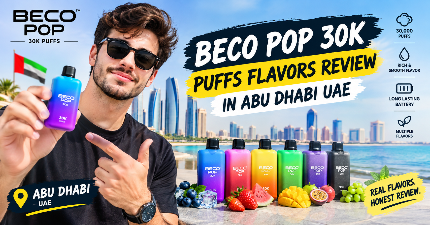 beco pop 30k puffs flavors review in Abu Dhabi UAE
