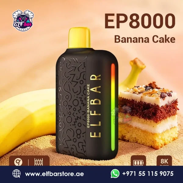 ELF BAR EP 8000 Puffs Banana Cake in Dubai UAE