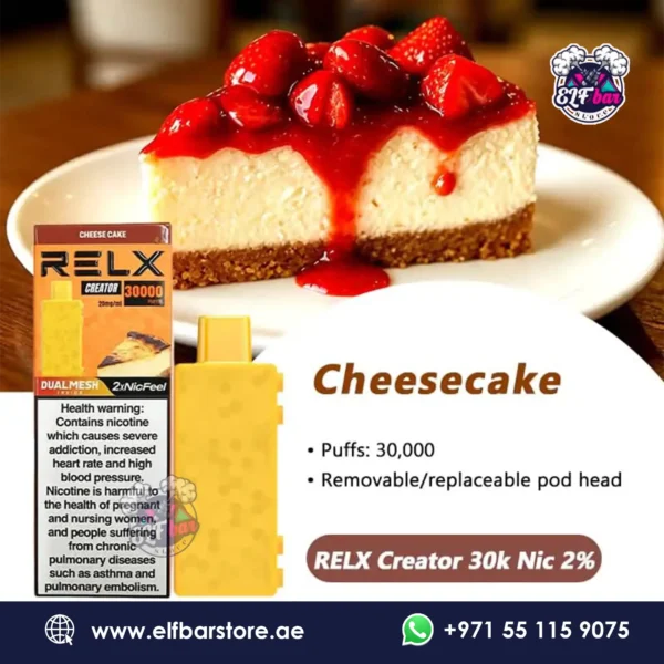 Relx Creator 30000 Puffs Cheesecake in Dubai UAE