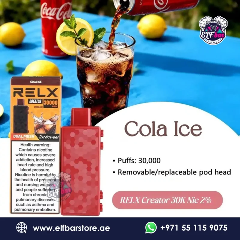 Relx Creator 30000 Puffs Cola Ice in Dubai