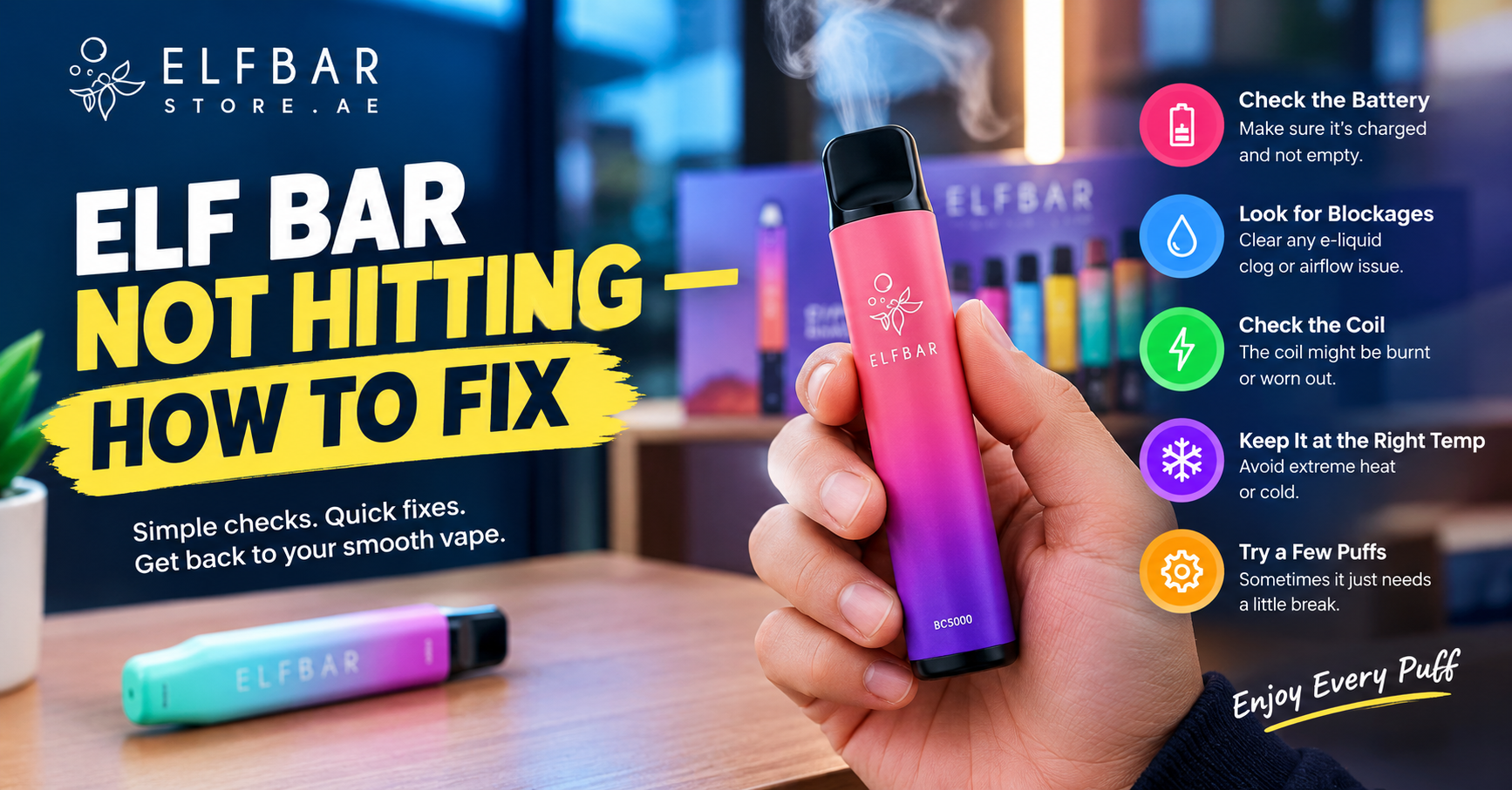 elf bar not hitting — how to fix
