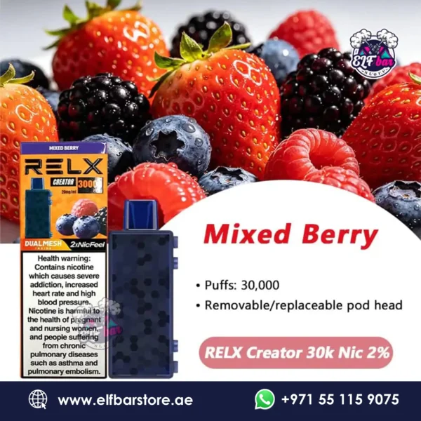 Relx Creator 30000 Puffs Mixed Berry in Dubai UAE