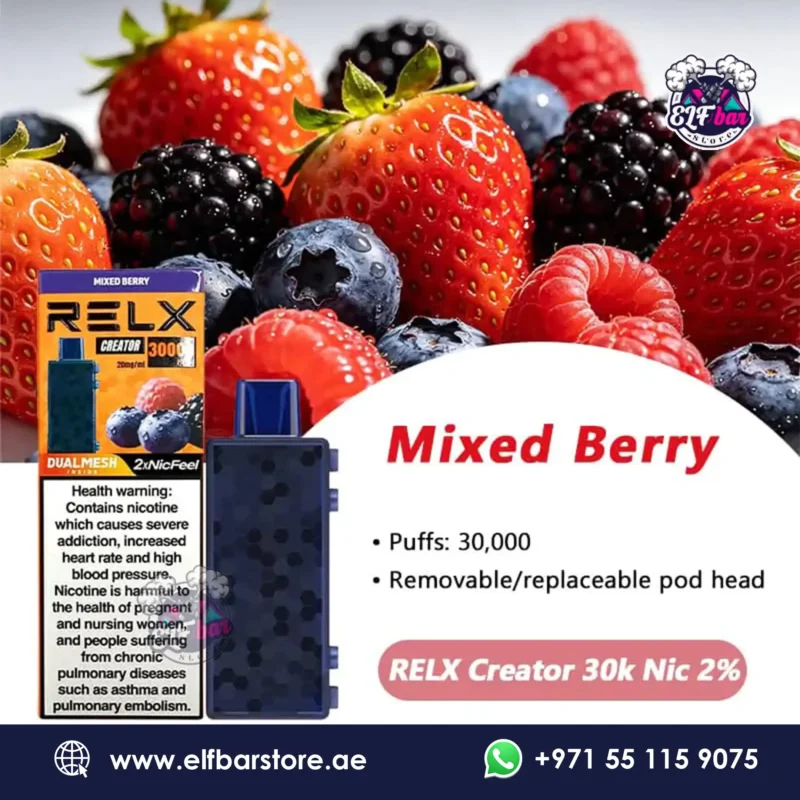 Relx Creator 30000 Puffs Mixed Berry in Dubai UAE
