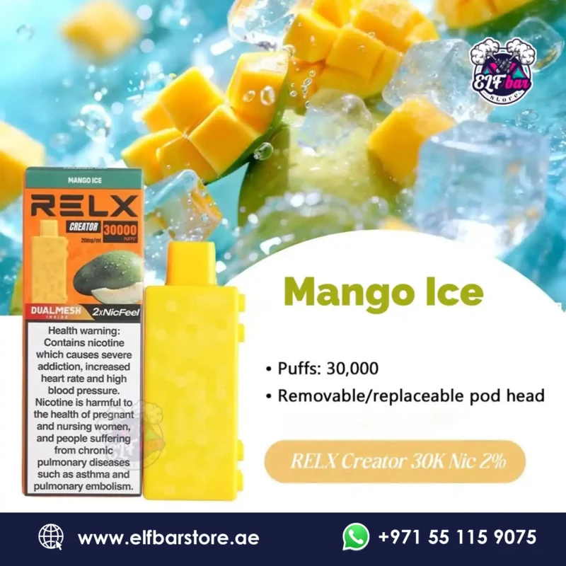Relx Creator 30000 Puffs Mango ice in Dubai UAE