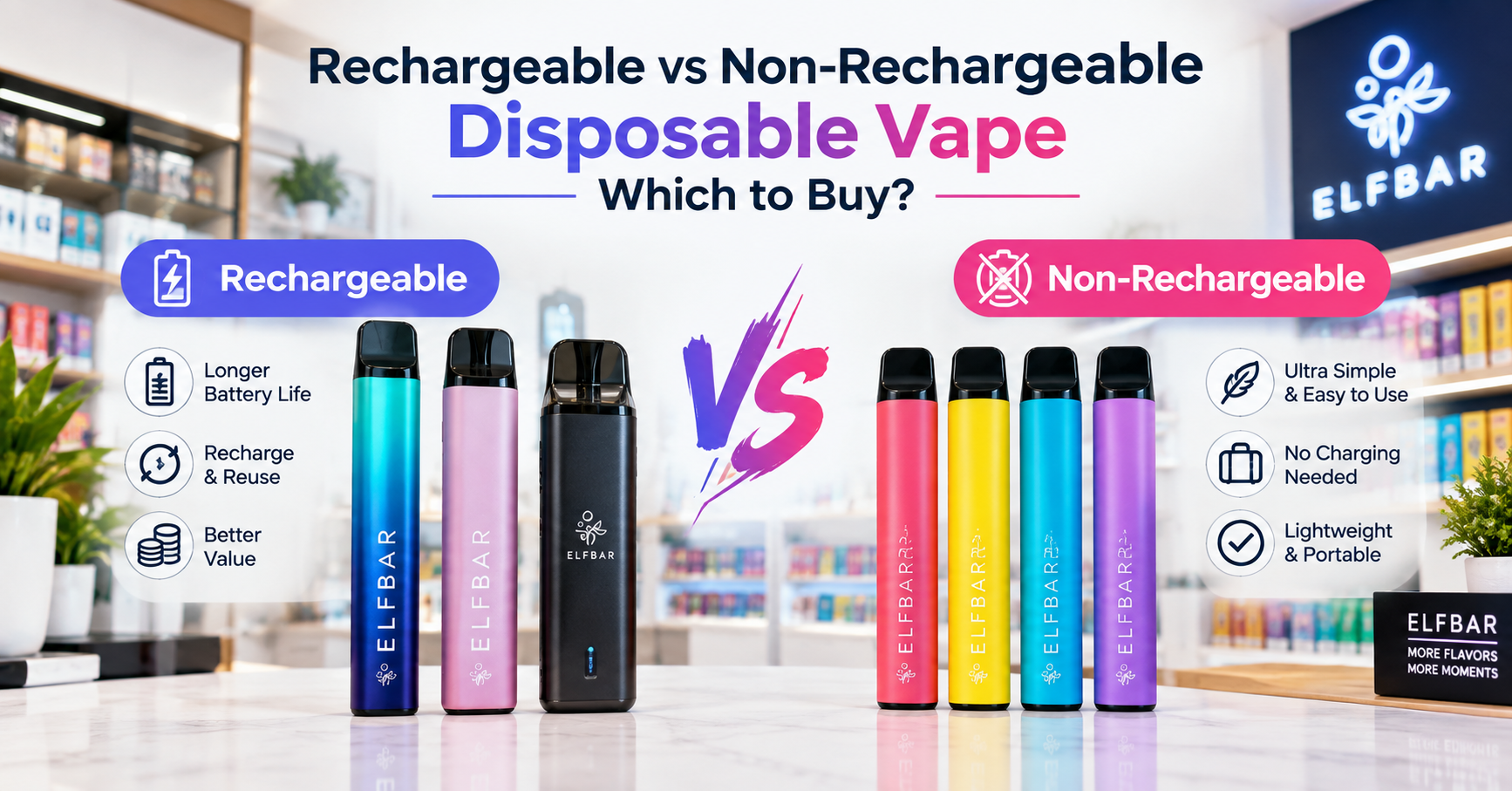 rechargeable vs non-rechargeable disposable vape — which to buy