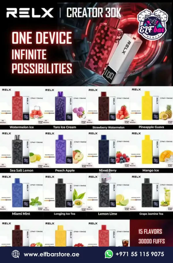 Relx Creator 30k Puffs Disposable Pod in Dubai UAE