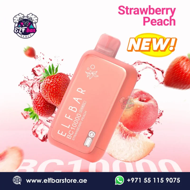 ELF BAR BC 10000 Puffs Strawberry Peach in Dubai UAE