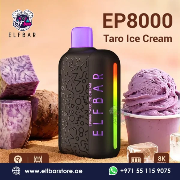 ELF BAR EP 8000 Puffs Taro Ice Cream in Dubai UAE